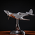 Spitfire Model on Stand in Silver Polished Finish